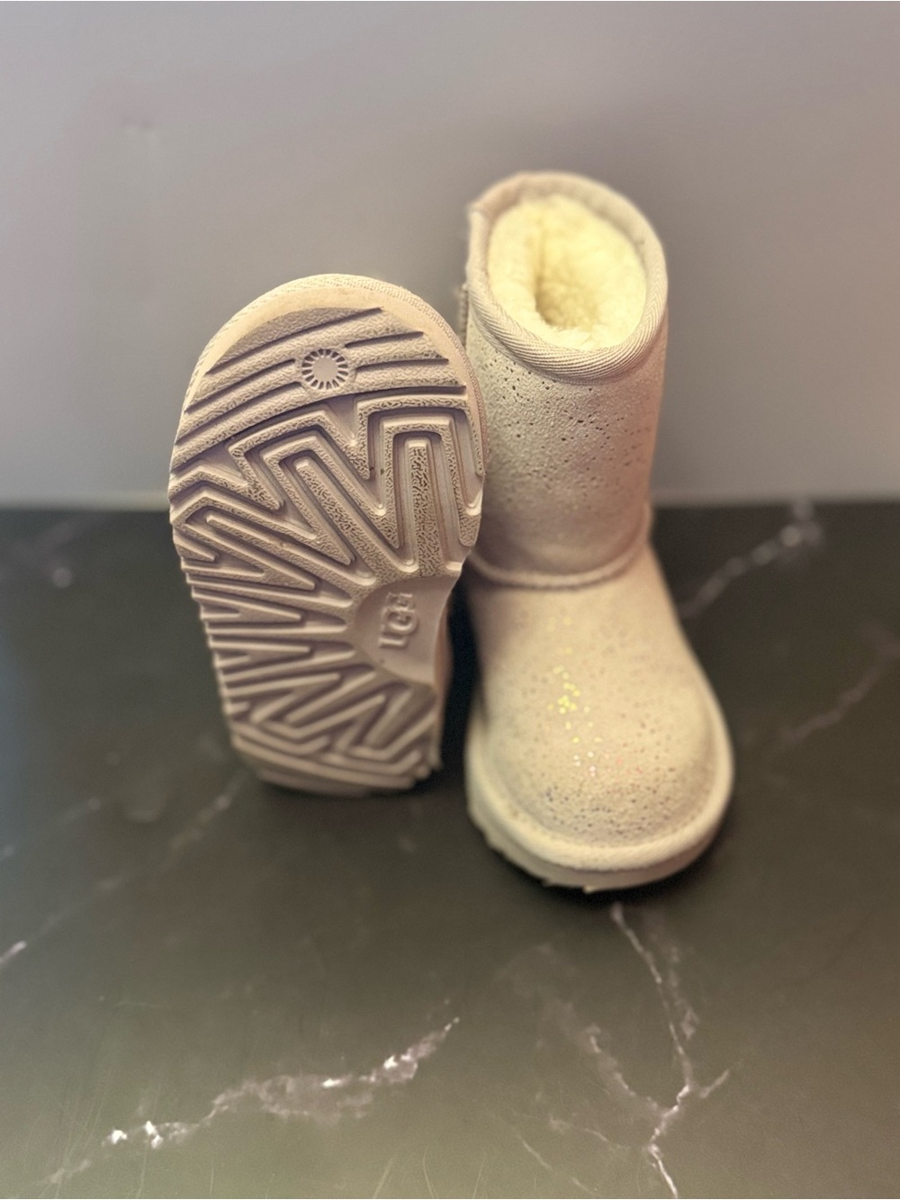 Ugg classic toddler boot- shimmer sky